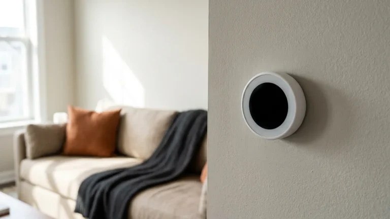 Honeywell Thermostat Reset: Which Type You Need and What It Erases 9 Honeywell thermostat reset guide: round white wall thermostat beside a cozy living room sofa